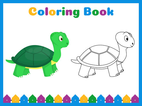 Coloring book for preschool kids with easy educational gaming level.