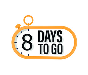 Design template for post, blog of social network, media. Flat isolated layout with timer countdown.