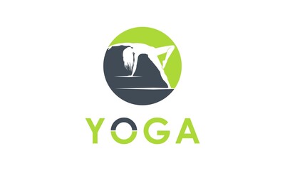 Logo Pilates Woman Silhouette