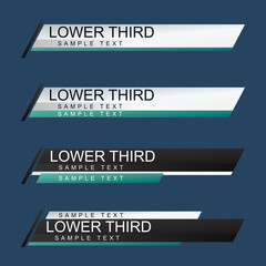 Lower third design template. Vector illustration.