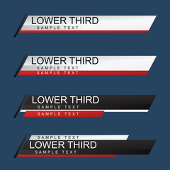 Fototapeta premium Lower third design template. Vector illustration.