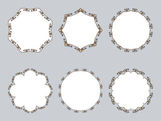 calligraphic round frame