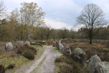 Hiking on the Huntepadd in northwestern Germany, megalithic culture