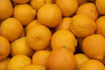 Lots of fresh fruit tangerines