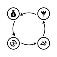 Budget icon vector. Money calculation illustration logo. Financial payment symbol. banking logo.