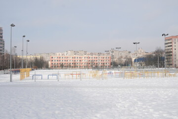 Fototapeta premium winter in the city