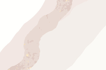 New collection Summer chic banner template, brush stroke pink beige shades and gold foil touch landscape abstract modern background. 