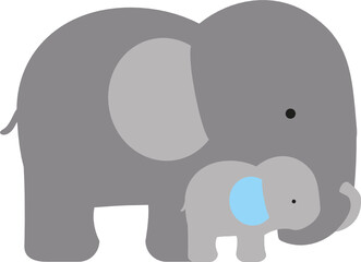 Download Elephant Love Mommy Baby Elephant Big Sister Elephant Vector Svg Cutting File Wall Mural Galyna