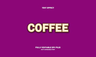 coffee style editable text effect