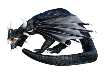Fototapeta premium 3D Rendering Fairy Tale Dragon on White