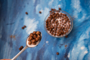 chocolate flakes in a bowl