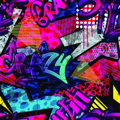 Foto op Plexiglas abstract, art, artistic, backdrop, background, black, bright, bright graffiti, city, color, colorful, cool, creative, decoration, decorative, design, element, fabric, fashion, geometric, graffiti, gra © SokolArtStudio