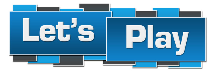 Lets Play Blue Grey Horizontal Squares Boxes 