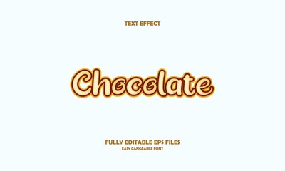 chocolate style editable text effect