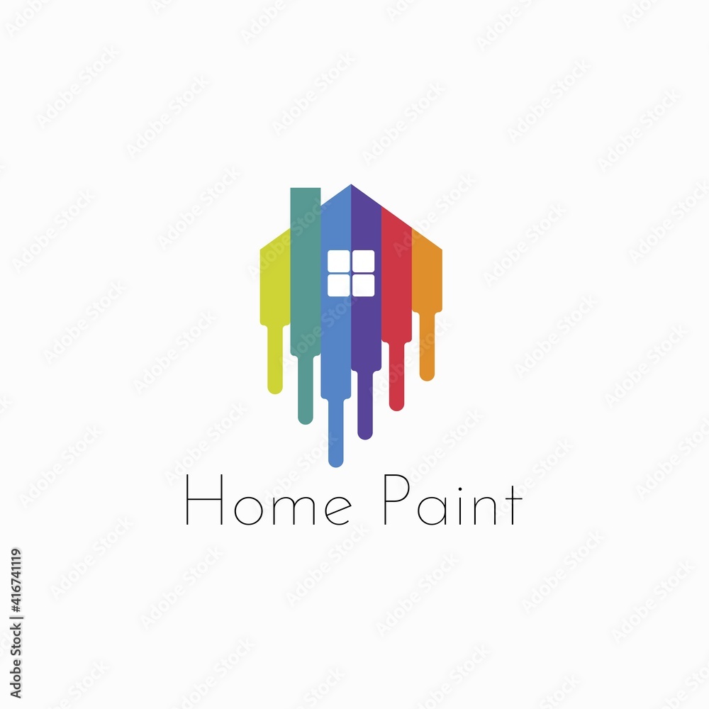 Wall mural home paint logo vector graphics