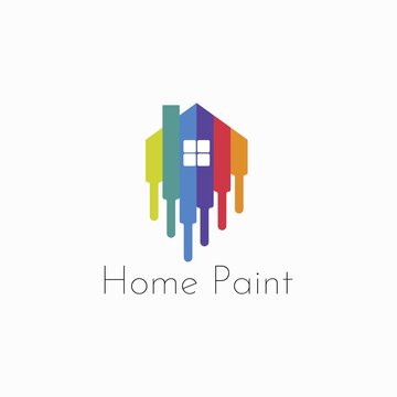 Home paint logo vector graphics