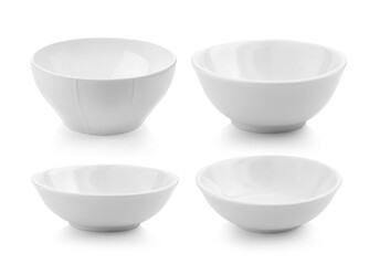 white ceramic bowl isolated on white