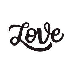Love. Hand lettering word