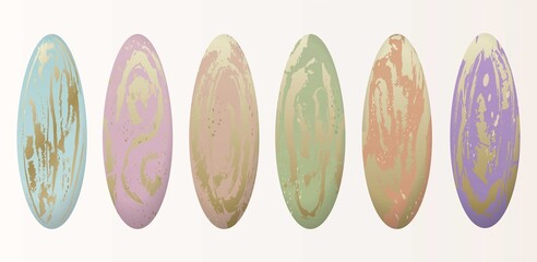 Happy Easter celebration card lettering art background with holiday symbol hand drawn easter egg.Design template cover, greeting card for business partners ,banner.Vector illustration isolated eggs.