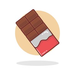 Chocolate bar, cute and charming vector illustration