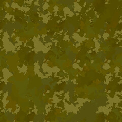 Forest camouflage of various shades of green and brown colors