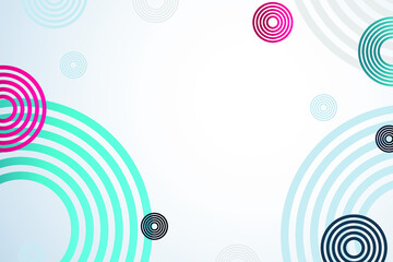 Abstract circles on a white background. Beautiful background with multi-colored circles. 