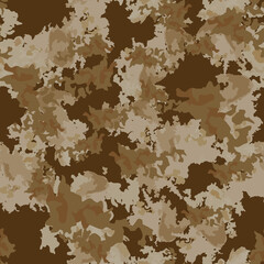 Desert camouflage of various shades of brown and beige colors