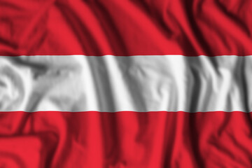 Austria flag realistic waving