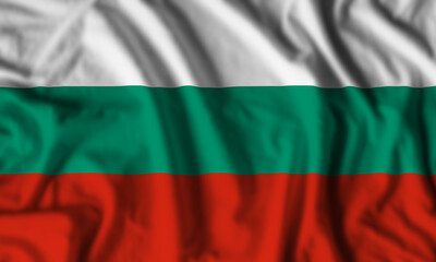Bulgaria flag realistic waving