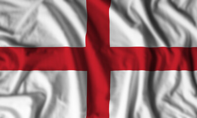 Obraz premium England flag realistic waving