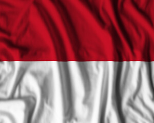 Monaco flag realistic waving