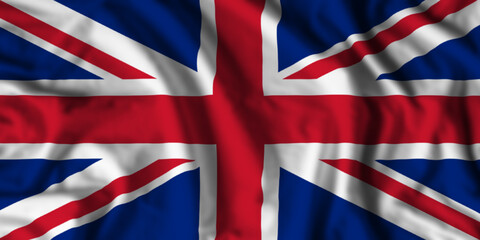 United Kingdom flag realistic waving