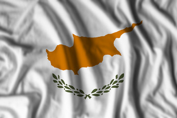Cyprus flag realistic waving