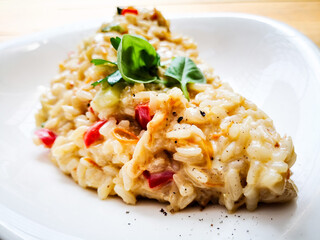 Risotto Scallops and dried tomatoes