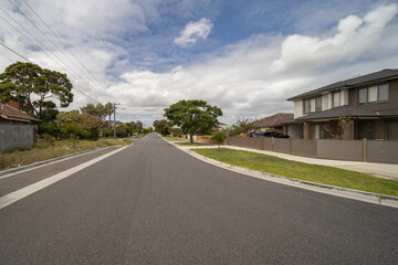 Naklejka premium Brick Veneer town houses in Melbourne Victoria Australian Suburbia 