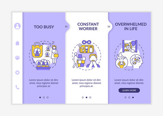 Clear space of house and tidying up onboarding vector template. Clutter personality type. Spring-cleaning. Responsive mobile website with icons. Webpage walkthrough step screens. RGB color concept