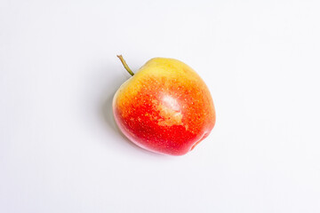 Fresh red apple isolated on white background