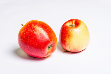 Fresh red apple isolated on white background