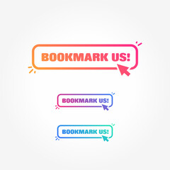 Bookmark Us Button with Cursor Label Set