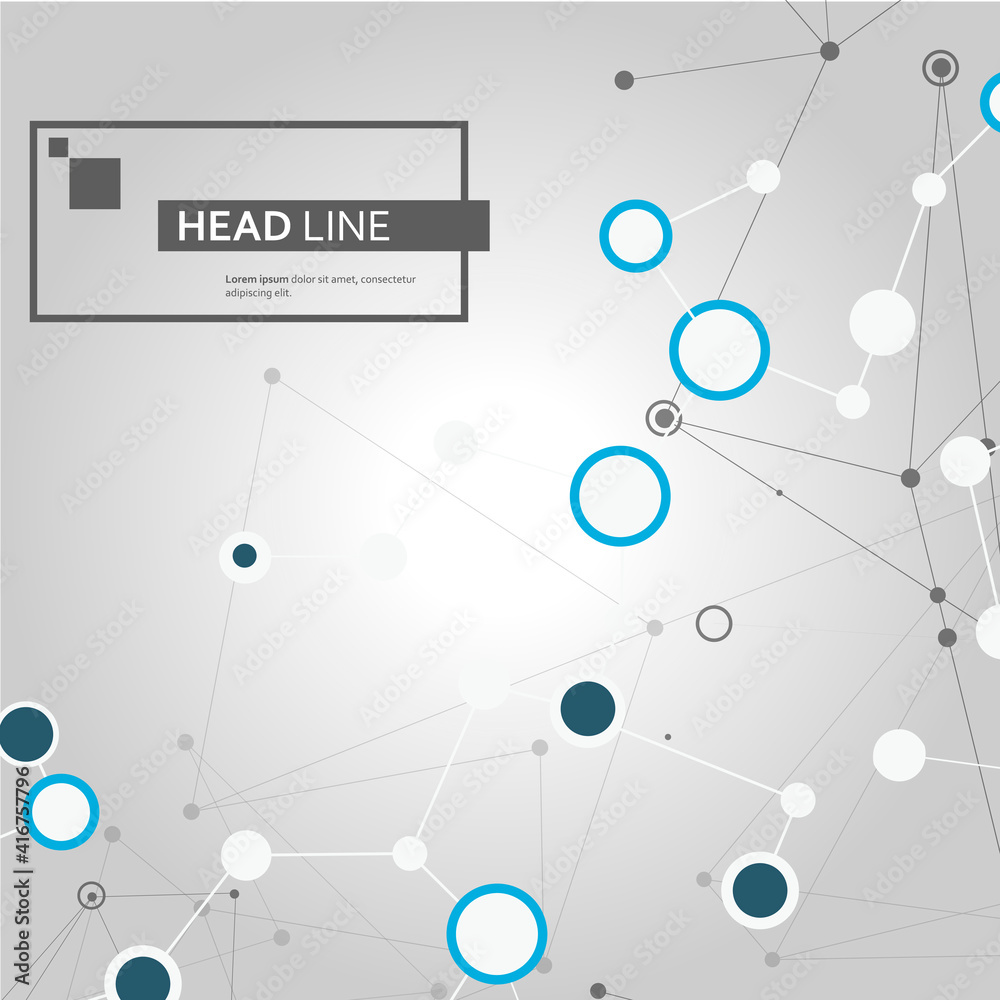 Aufkleber Circle network connect, great design for any purposes. Graphic element vector. Global network connection. Business technology concept. World communication concept. Vector illustration