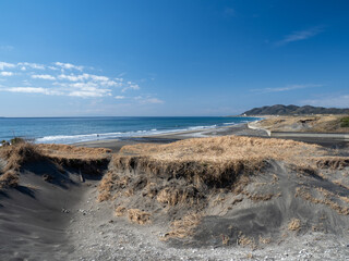 快晴の館山市　平砂浦海岸の風景　3月