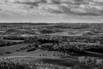 Gers en noir et blanc