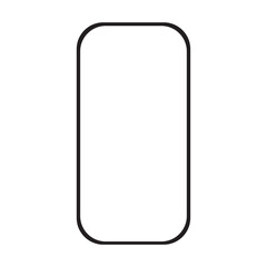 Smartphone mockup vector icon isolated on white background