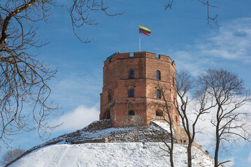 Gediminas Tower on Castle Hill, Vilnius, Lithuania