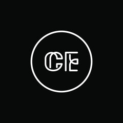 CE logo CE icon CE vector CE monogram CE letter CE minimalist CE triangle CE flat Unique modern flat abstract logo design 
