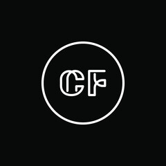 CF logo CF icon CF vector CF monogram CF letter CF minimalist CF triangle CF flat Unique modern flat abstract logo design 