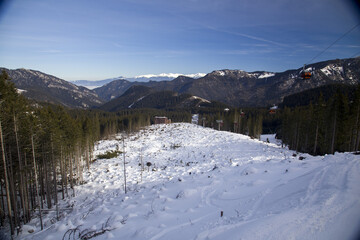Fototapeta na wymiar snow mountain Slovakia ski winter Jasna Europa