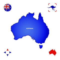 simple outline map of australia