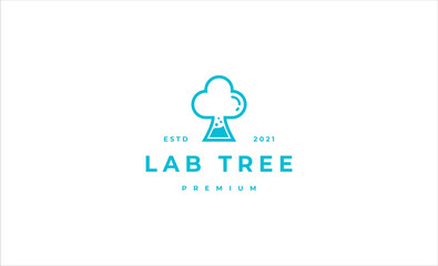 Fototapeta premium tree laboratory Logo Design Vector illustration