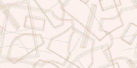 Seamless pattern with sewing patterns